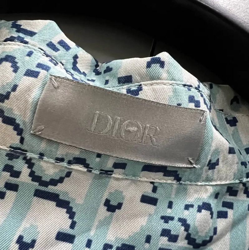 Dior Dior Blue Silk Short Sleeve Shirt 0089 Size US M / EU 48-50 / 2 - 4 Thumbnail