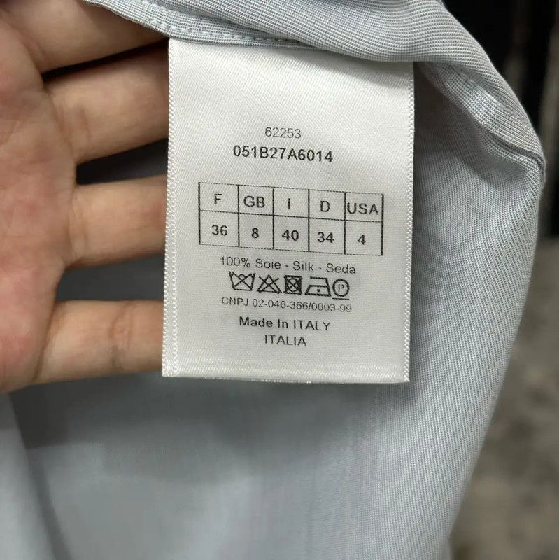 Dior Dior Long Sleeve Silk Shirt in Dark Gray 0089 Size US M / EU 48-50 / 2 - 9 Thumbnail