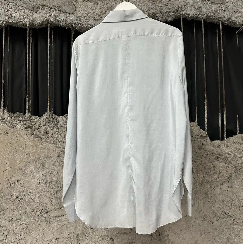 Dior Dior Long Sleeve Silk Shirt in Dark Gray 0089 Size US M / EU 48-50 / 2 - 2 Thumbnail