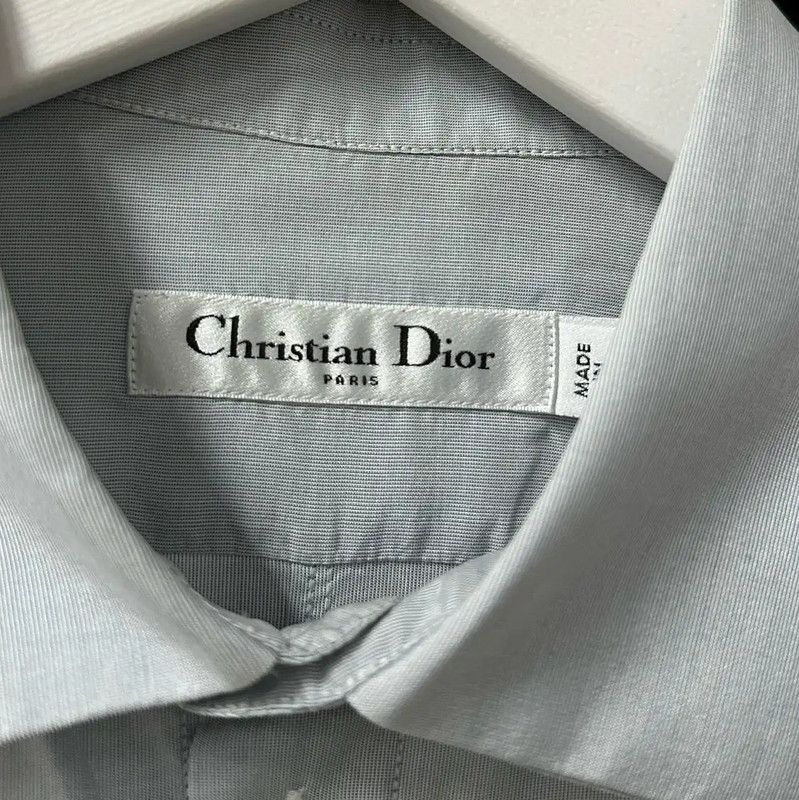 Dior Dior Long Sleeve Silk Shirt in Dark Gray 0089 Size US M / EU 48-50 / 2 - 8 Thumbnail
