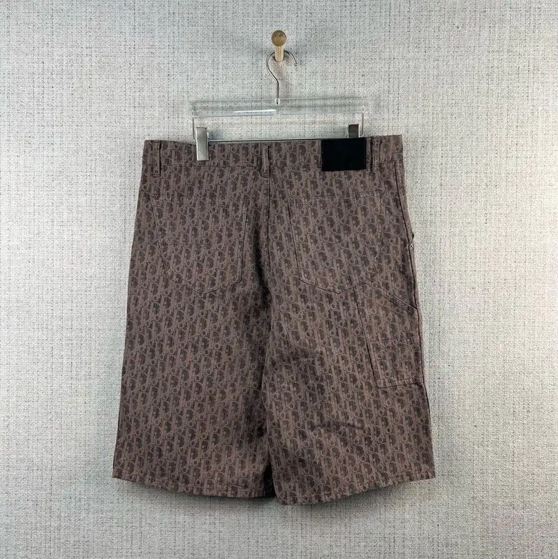 Dior Dior Coffee Brown Logo Men's Shorts 0089 Size US 33 - 3 Thumbnail
