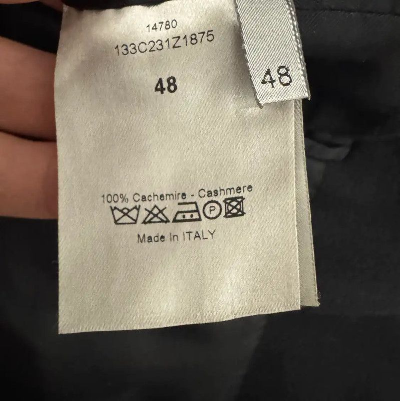 Dior Dior Black Cashmere Men's Jacket 0089 Size US M / EU 48-50 / 2 - 5 Thumbnail