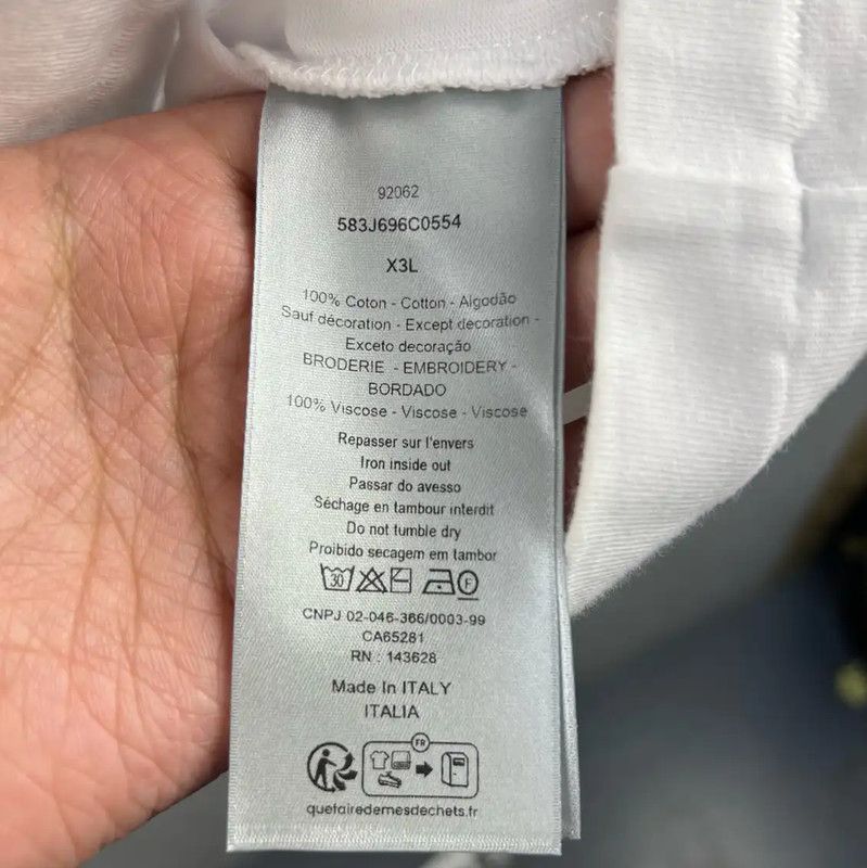 Dior Dior Men's Summer Cotton T-Shirt with Logo 0089 Size US XXL / EU 58 / 5 - 5 Thumbnail