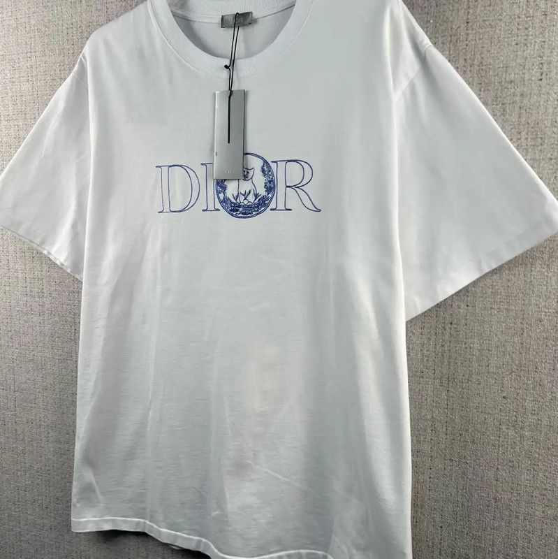 Dior Dior Men's Summer Cotton T-Shirt with Logo 0089 Size US XXL / EU 58 / 5 - 2 Thumbnail