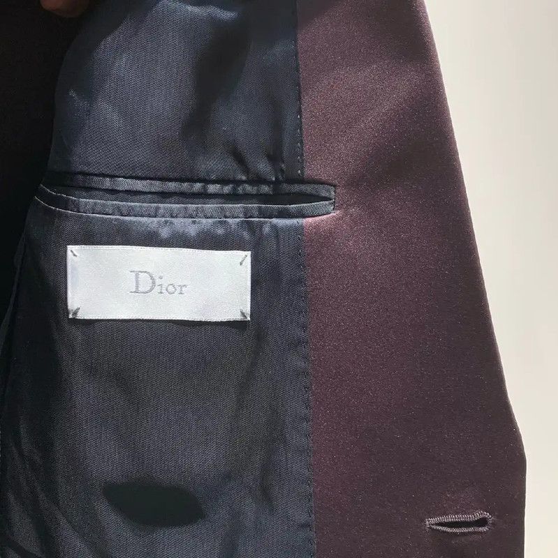 Dior Dior Burgundy Cotton Men's Coat 0089 Size US XL / EU 56 / 4 - 3 Thumbnail