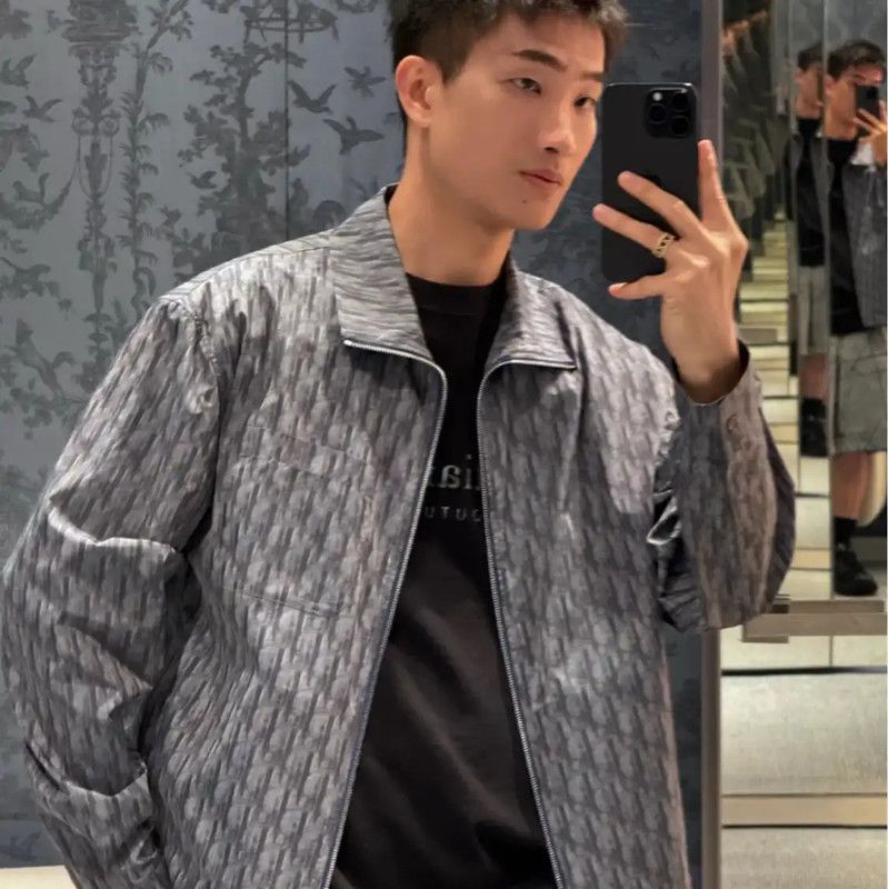 Dior Dior Gray Polyester Men's Jacket 0089 Size US M / EU 48-50 / 2 - 8 Thumbnail