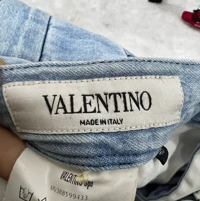 Valentino Valentino Men's Casual Blue Cotton Pants 0089 Size US 32 / EU 48 - 3 Thumbnail