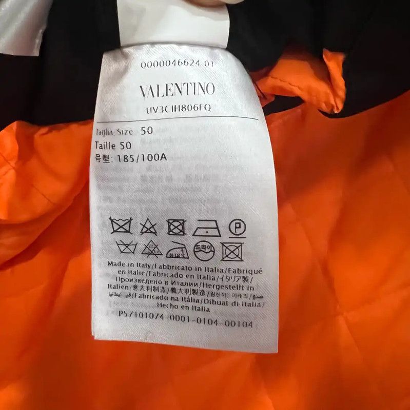 Valentino Valentino Men's Black Logo Short Jacket 0089 Size US M / EU 48-50 / 2 - 4 Thumbnail