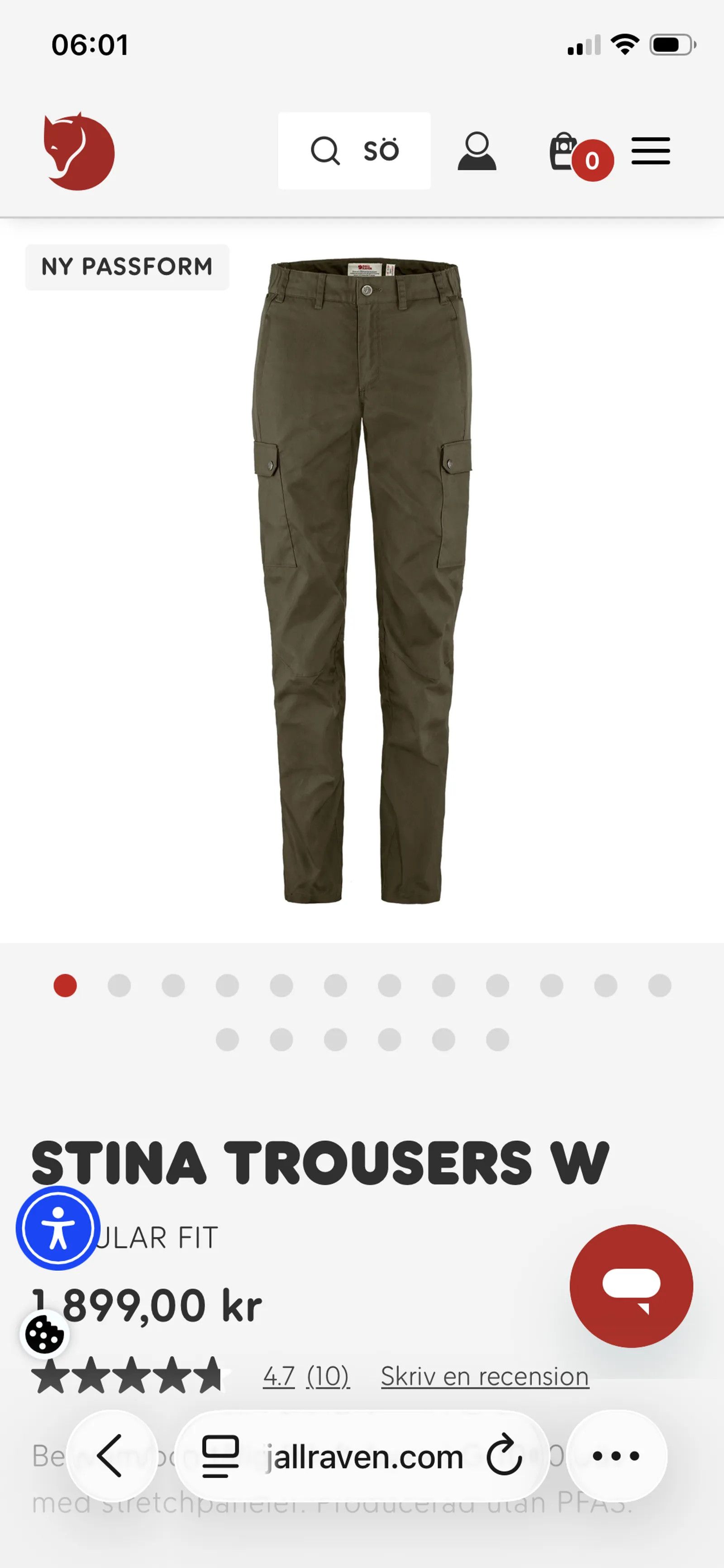 Fjallraven Fjällräven Stina Trousers W Sweatpants Size 28" / US 6 / IT 42 - 3 Thumbnail