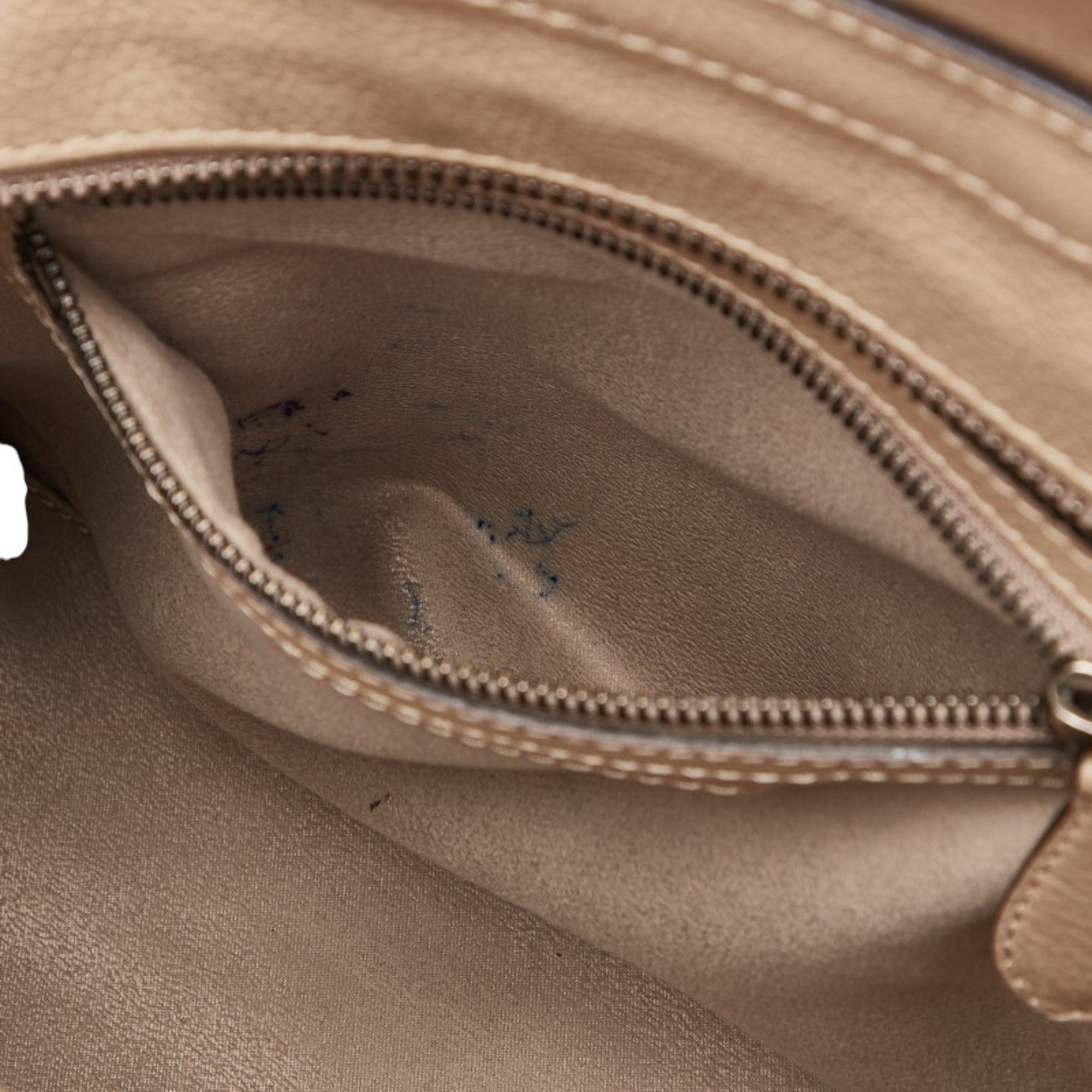 Celine Celine Luggage Micro Shopper Handbag in Beige Leather for Women Size ONE SIZE - 11 Thumbnail