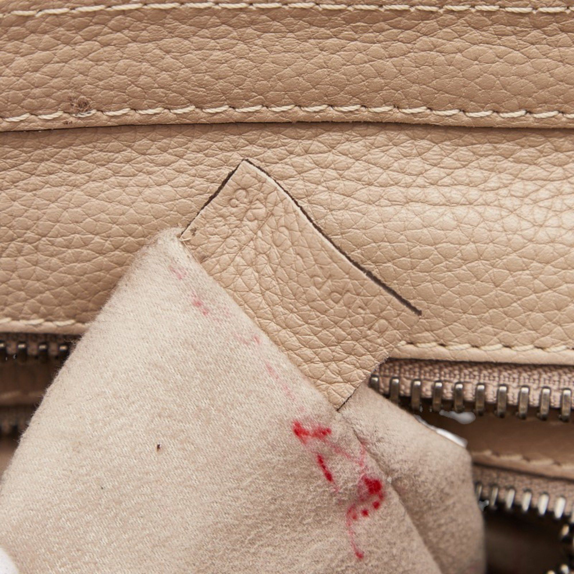 Celine Celine Luggage Micro Shopper Handbag in Beige Leather for Women Size ONE SIZE - 15 Thumbnail