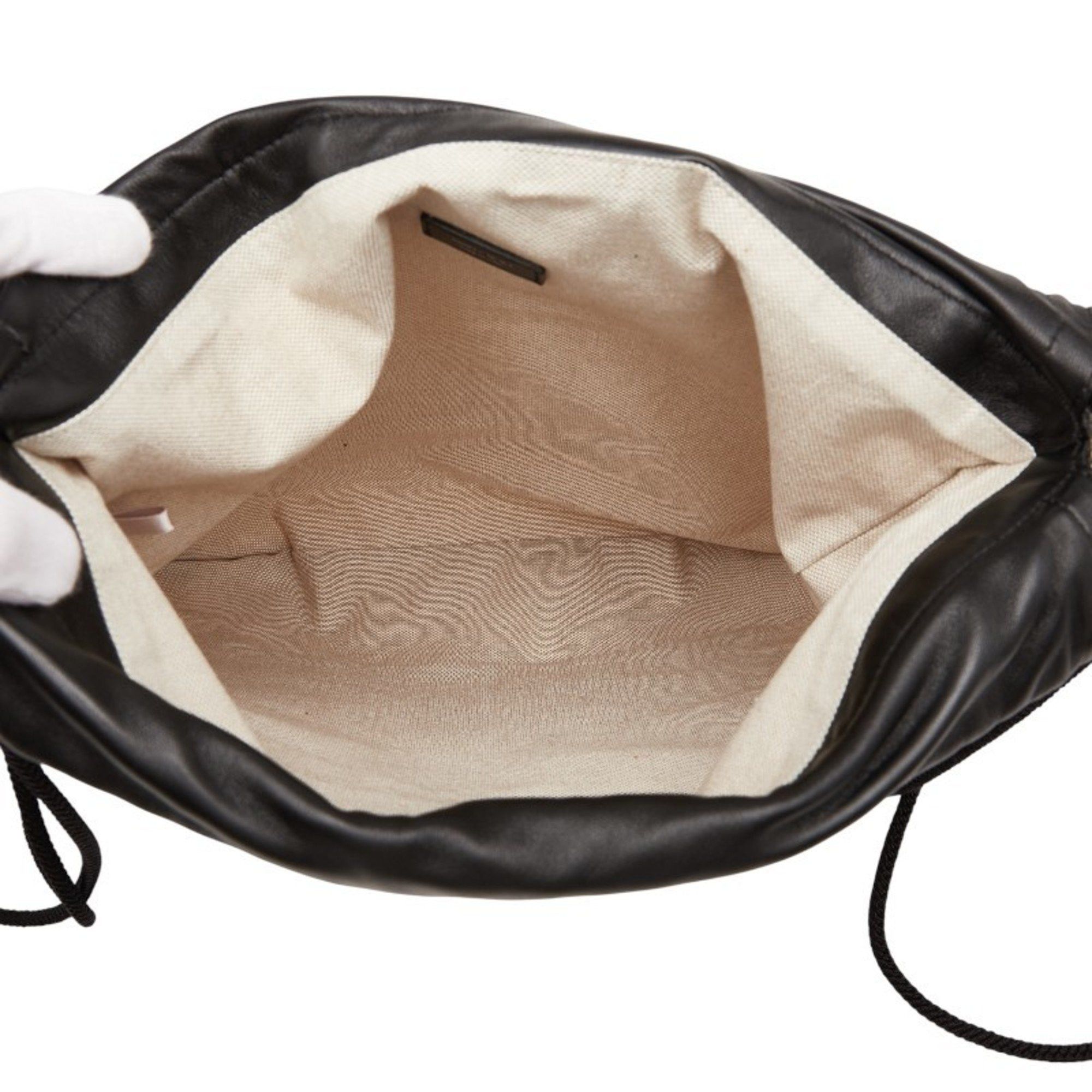 Jimmy Choo Jimmy Choo Backpack/Knapsack in Ivory and Black Canvas Leather for Women Size ONE SIZE - 6 Thumbnail