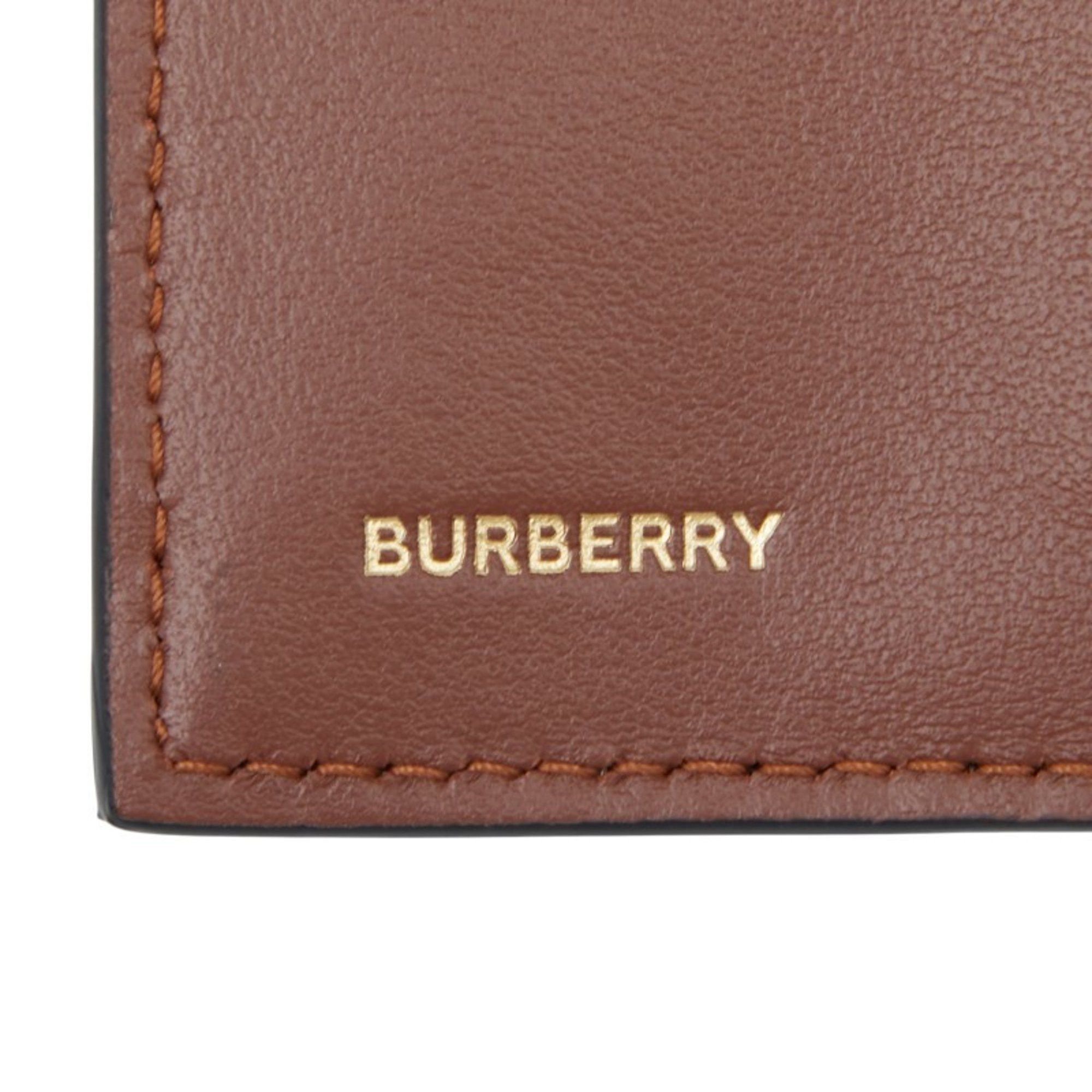 Burberry Burberry Icon Stripe Compact Wallet, Tri-fold Beige, Black, Women's, BURBERRY Size ONE SIZE - 8 Thumbnail