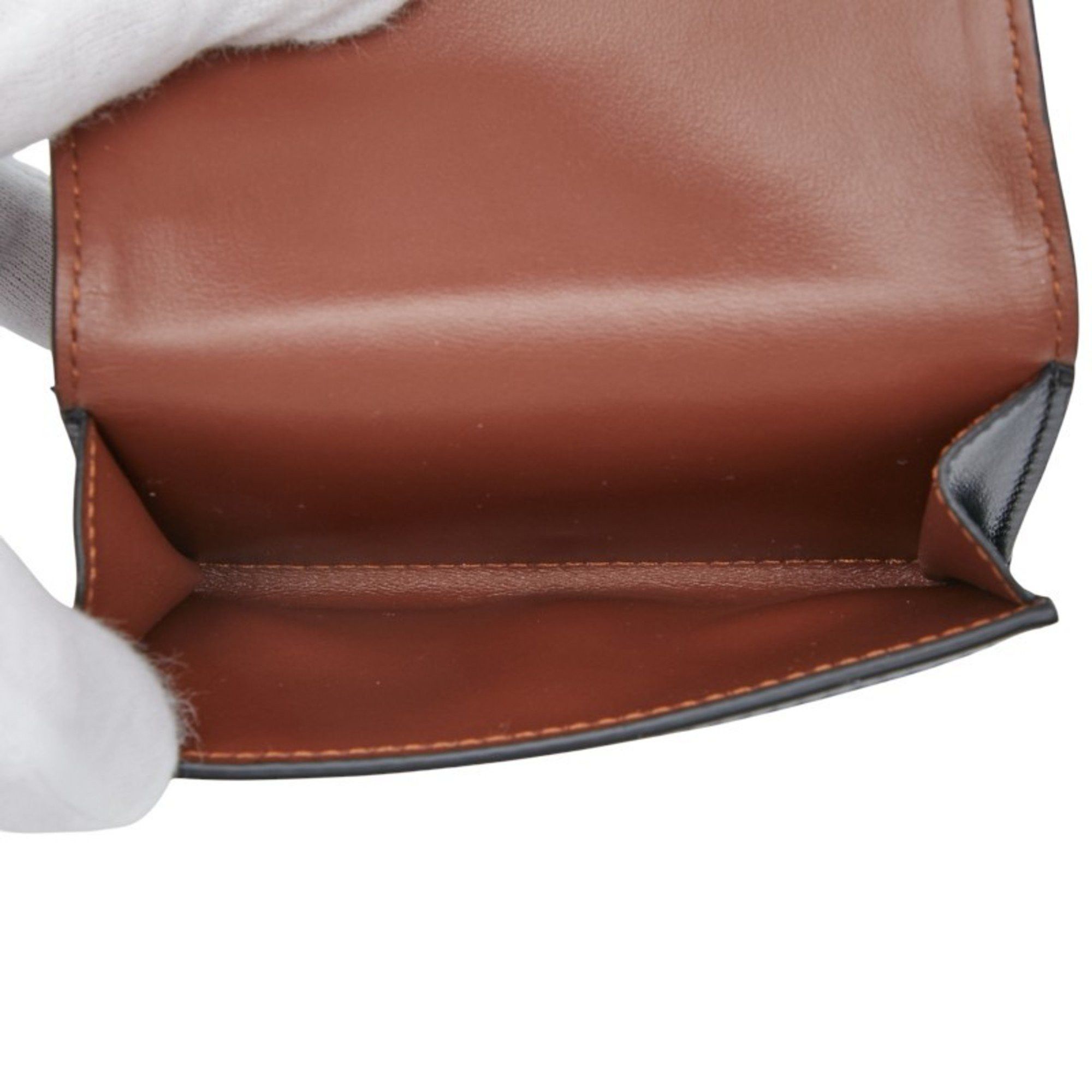 Burberry Burberry Icon Stripe Compact Wallet, Tri-fold Beige, Black, Women's, BURBERRY Size ONE SIZE - 7 Thumbnail