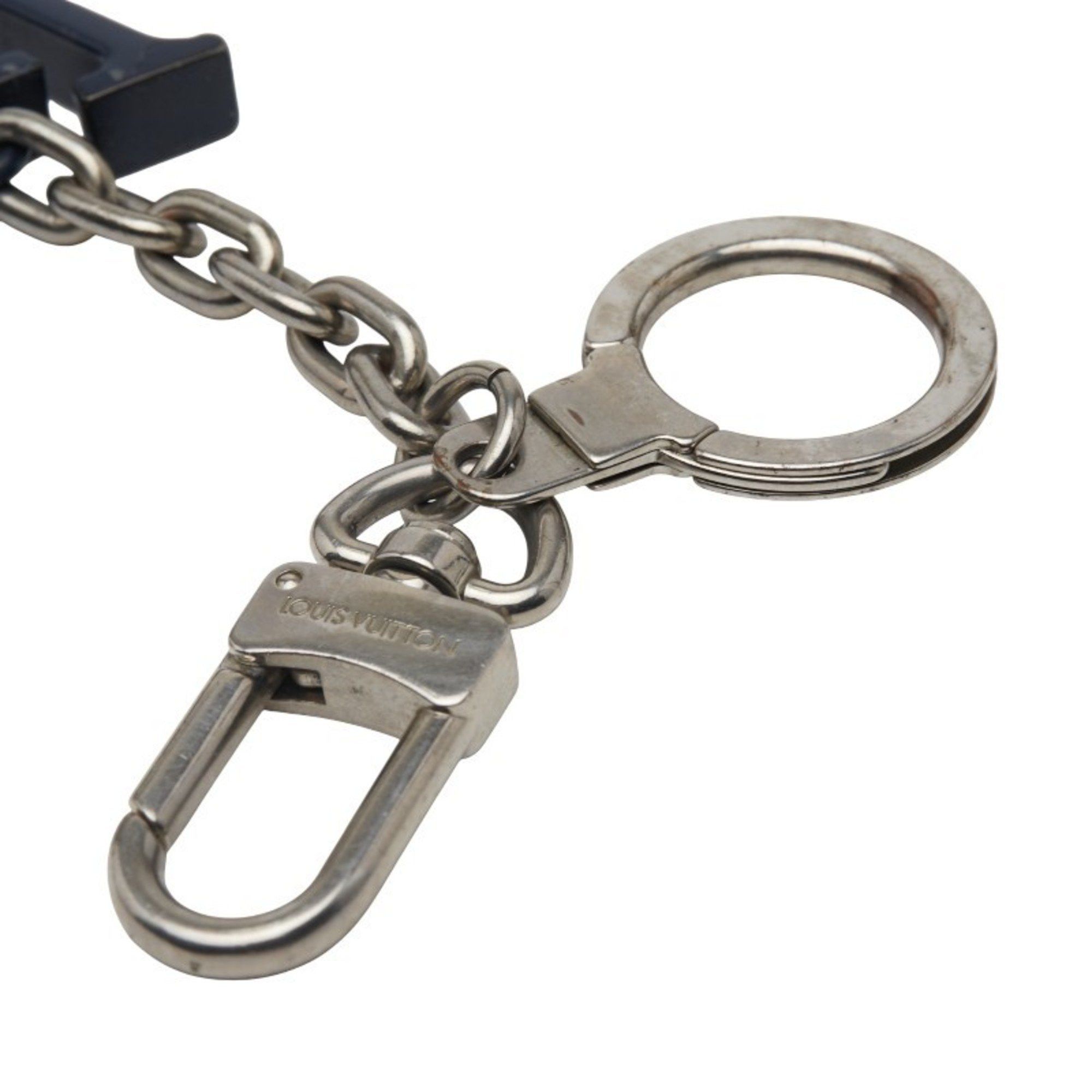 Louis Vuitton Louis Vuitton Porte-Clés Initial Keychain Charm Bag M66839 Silver Navy Metal Women's LOUIS VUITTON Size ONE SIZE - 3 Thumbnail