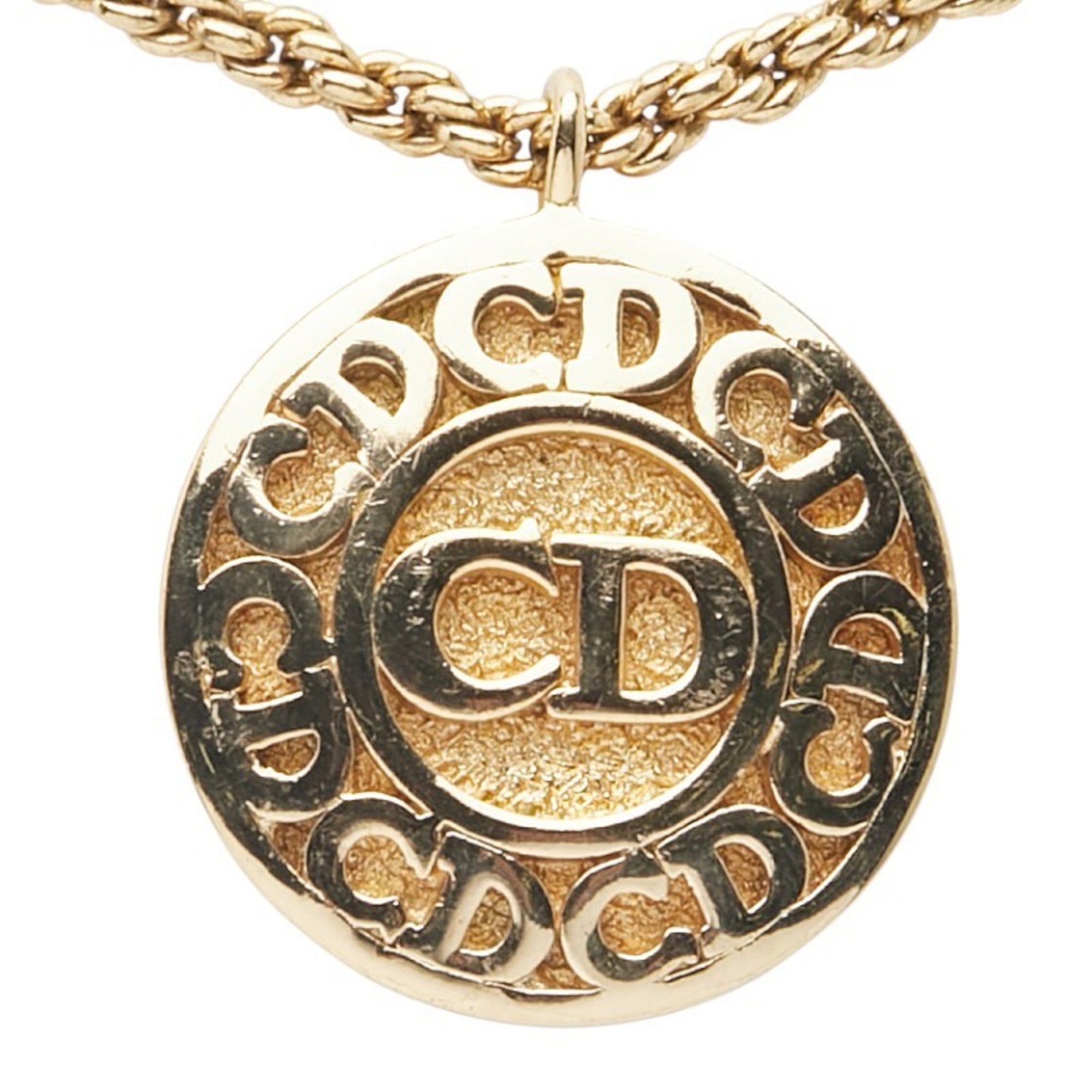 Dior Christian Dior Dior CD logo necklace, gold plated, for women. Size ONE SIZE - 2 Thumbnail