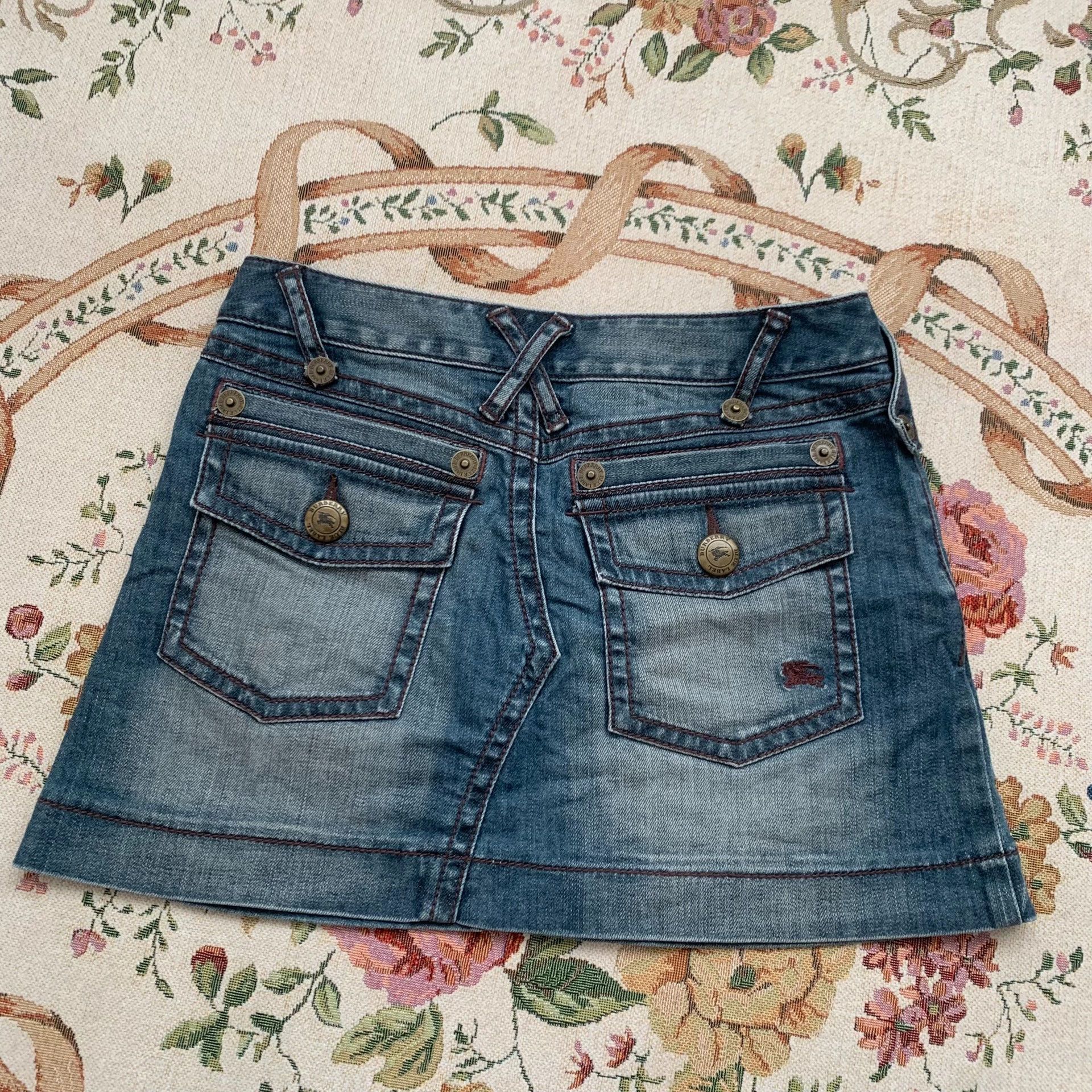 Burberry Burberry Vintage Denim Mini Skirt - dmc Size US 27 - 6 Thumbnail