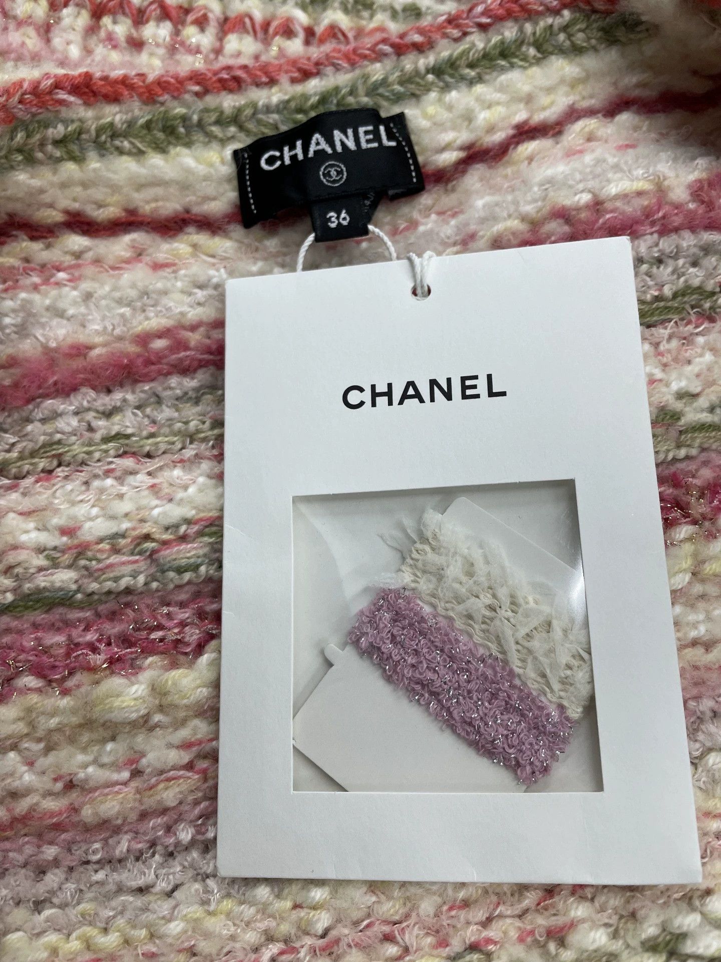 Chanel Chanel Pink Stripe Bow Button Vest - dmc Size US S / EU 44-46 / 1 - 4 Thumbnail