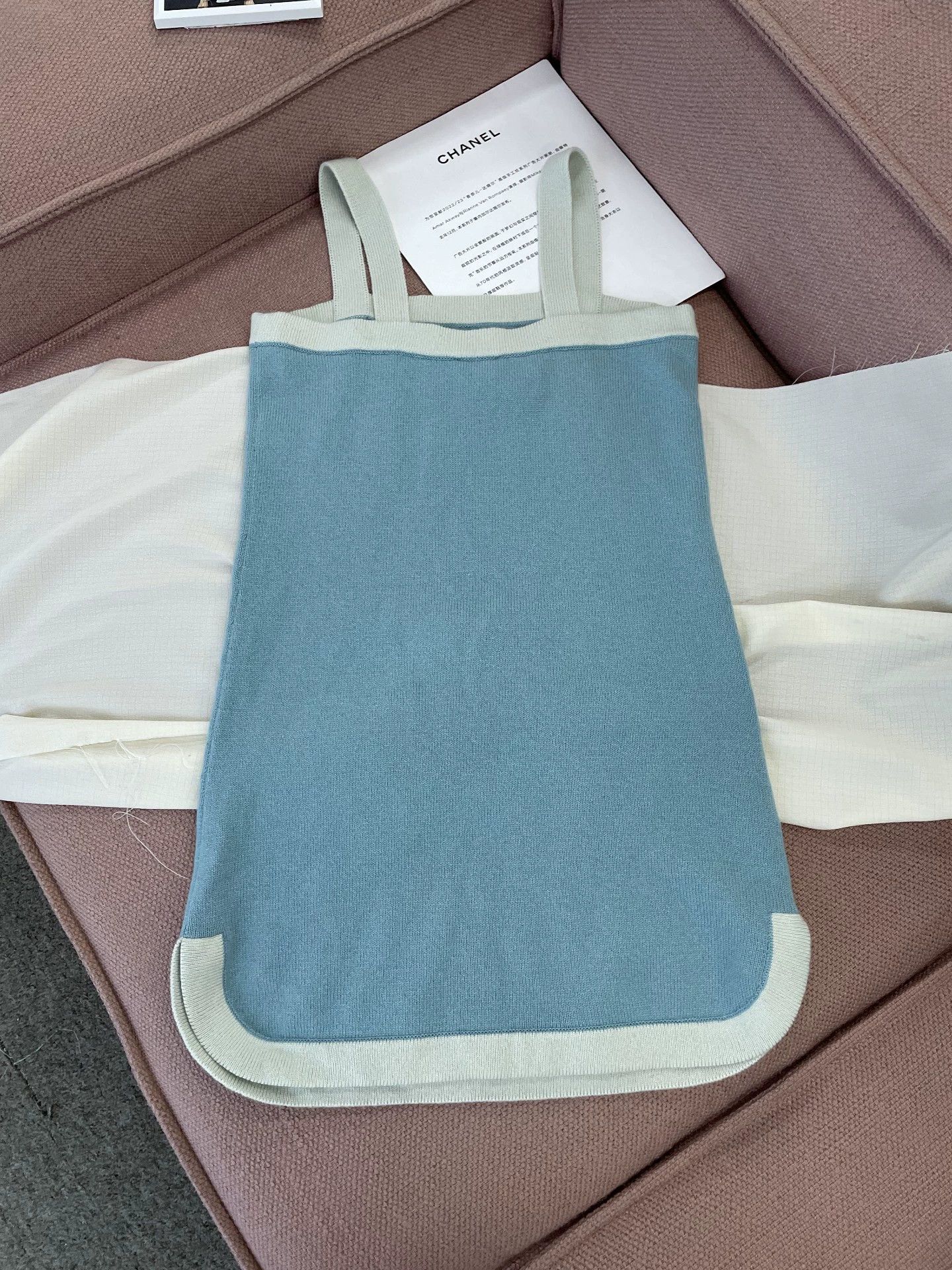Chanel Chanel Blue Sleeveless Cashmere Dress - dmc Size US XS / EU 42 / 0 - 3 Thumbnail
