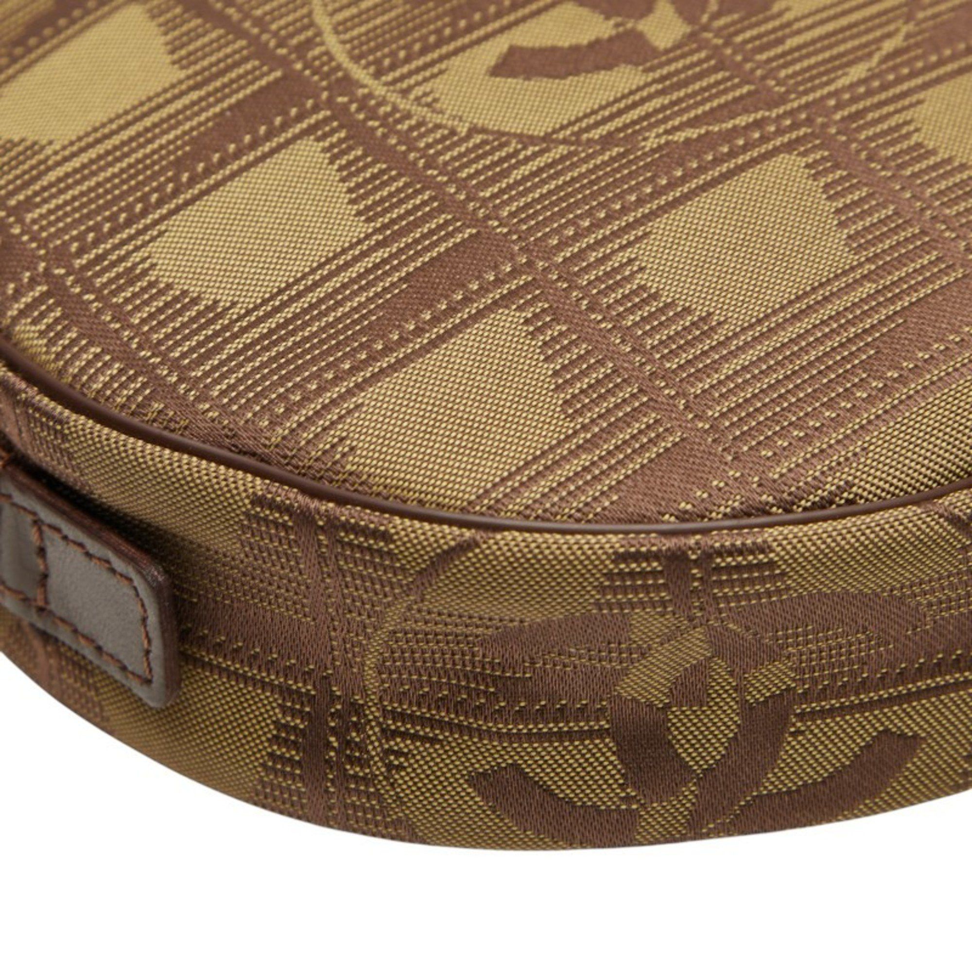 Chanel Chanel New Travel Line Round Pouch in Brown and Khaki Canvas Leather for Women Size ONE SIZE - 6 Thumbnail