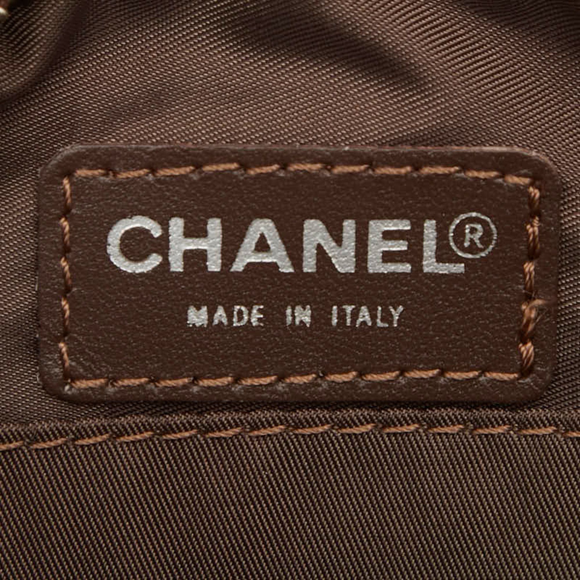 Chanel Chanel New Travel Line Round Pouch in Brown and Khaki Canvas Leather for Women Size ONE SIZE - 9 Thumbnail