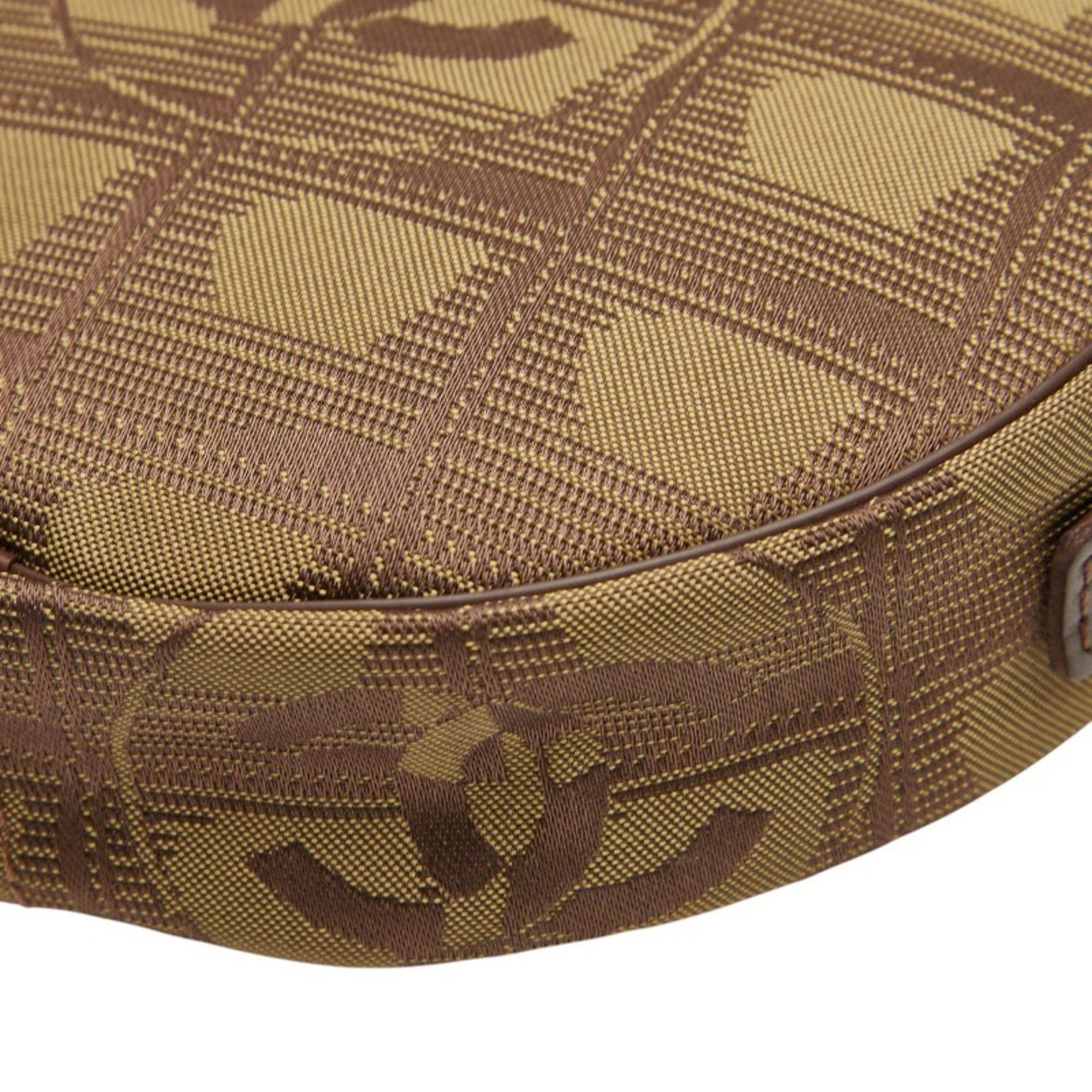 Chanel Chanel New Travel Line Round Pouch in Brown and Khaki Canvas Leather for Women Size ONE SIZE - 7 Thumbnail