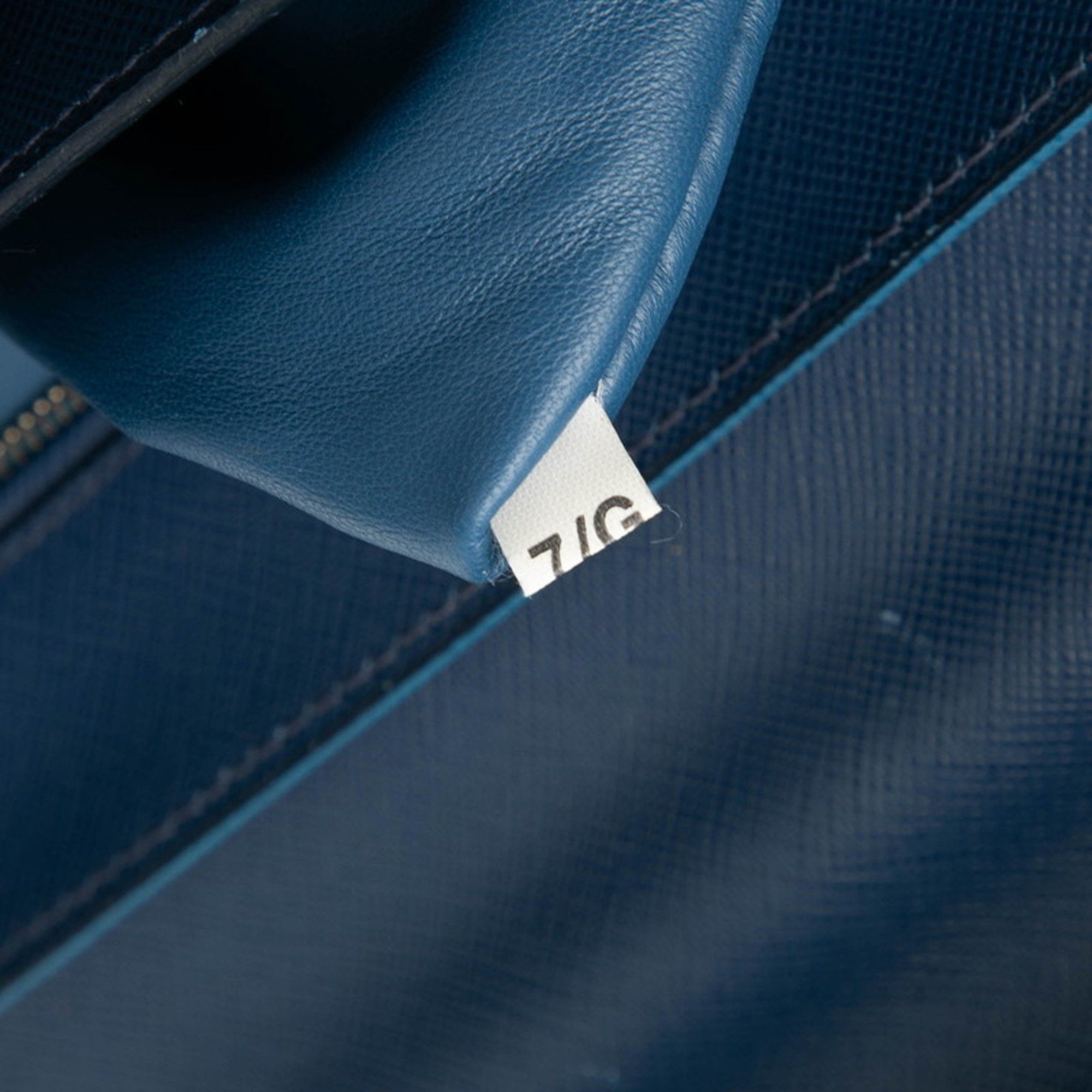 Prada Prada 2-Way Handbag/Shoulder Bag B2485C Blue Saffiano Leather Women's PRADA Size ONE SIZE - 6 Thumbnail
