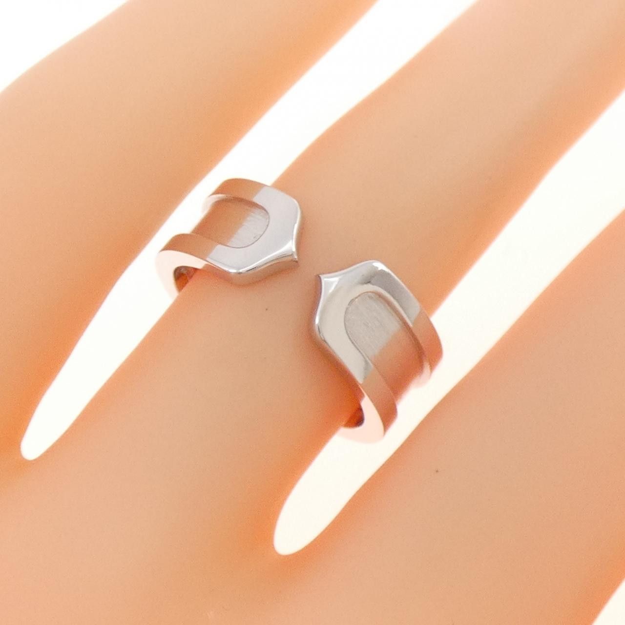 Cartier Cartier Cartier C2 750 White Gold Ring Size 8.5 Metal Ring B4040500 DUTY FREE for USA Size ONE SIZE - 5 Thumbnail