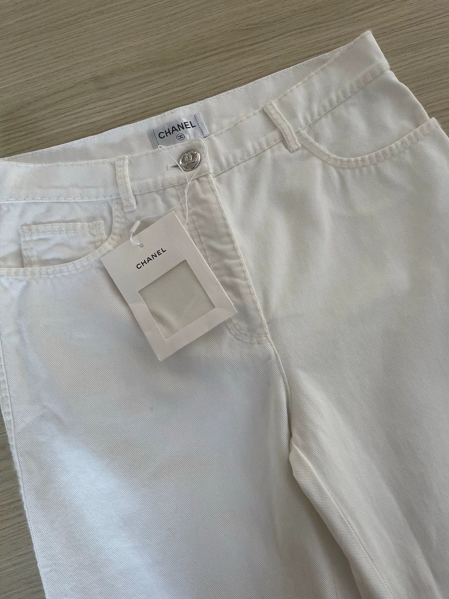 Chanel Chanel 2024 Coco Neige White Denim Jeans - dmc Size US 38 / EU 54 - 4 Thumbnail