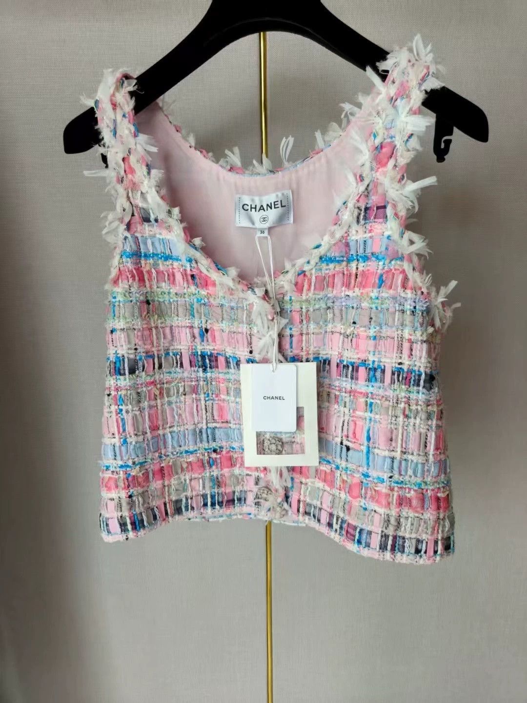 Chanel Chanel Tweed Sleeveless Vest Top - dmc Size US S / EU 44-46 / 1 - 3 Thumbnail