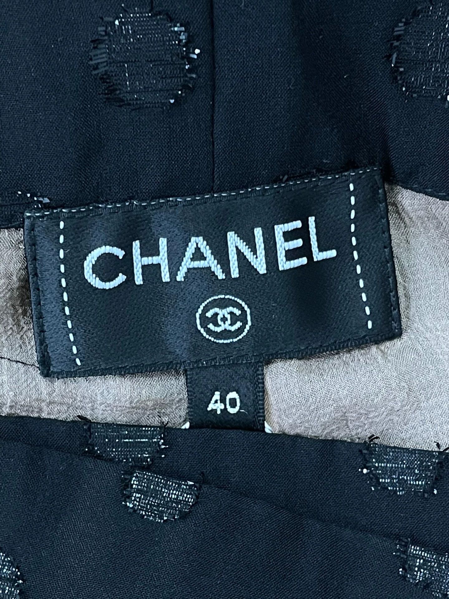Chanel Chanel 23S Black Silk Wide-Leg Pants - dmc Size US 31 - 4 Thumbnail