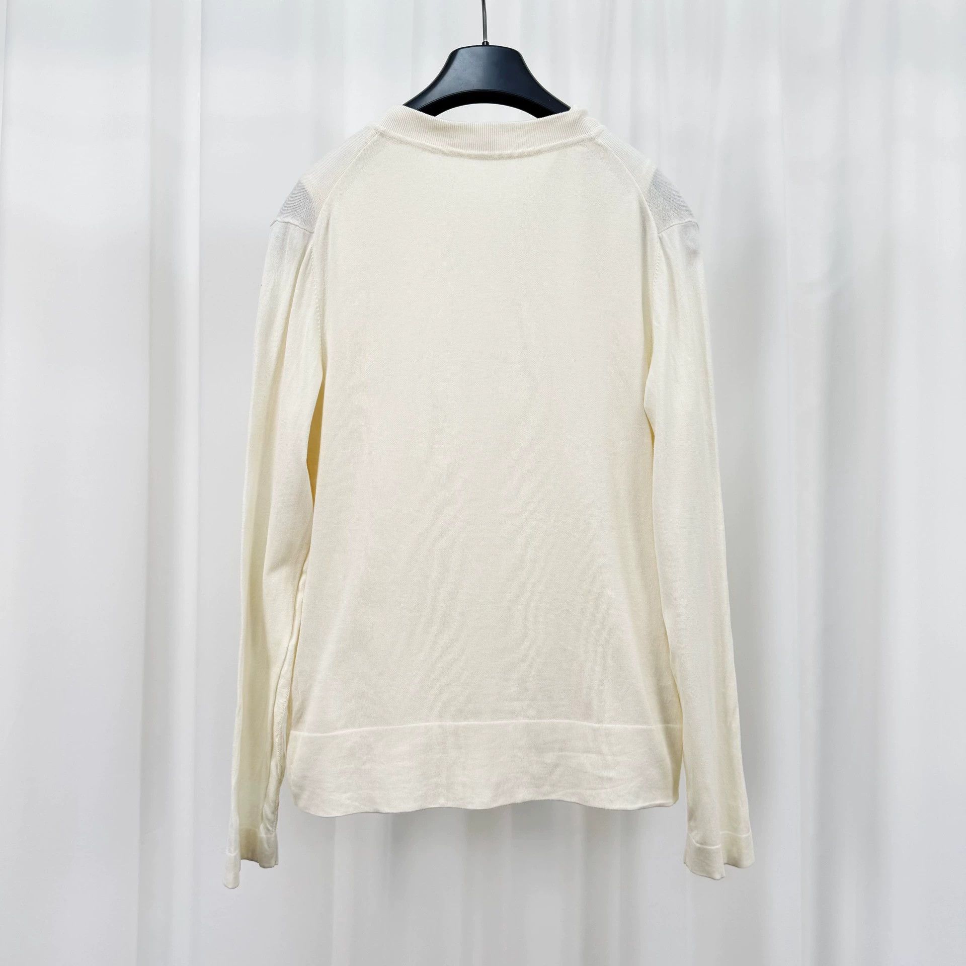 Hermes Hermes Cream Cashmere Knit Long Sleeve - dmc Size US M / EU 48-50 / 2 - 2 Thumbnail