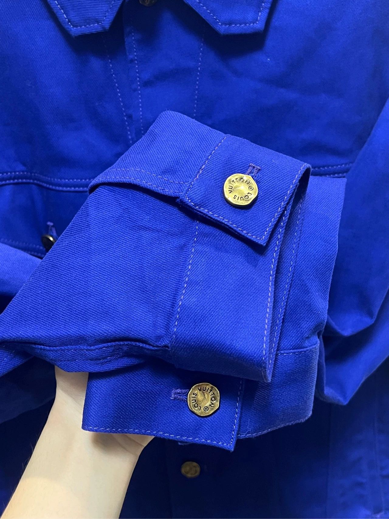 Louis Vuitton LOUIS VUITTON Men's Blue Denim Jacket - dmc Size US XL / EU 56 / 4 - 3 Thumbnail
