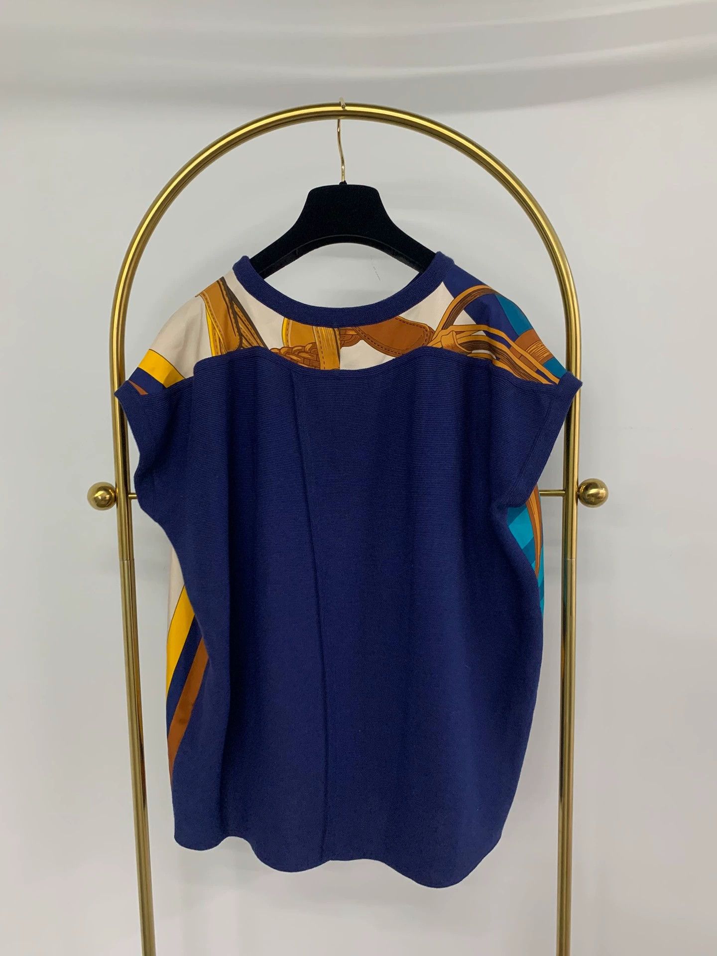 Hermes Hermes Silk Print Knit Short Sleeve - dmc Size US M / EU 48-50 / 2 - 3 Thumbnail