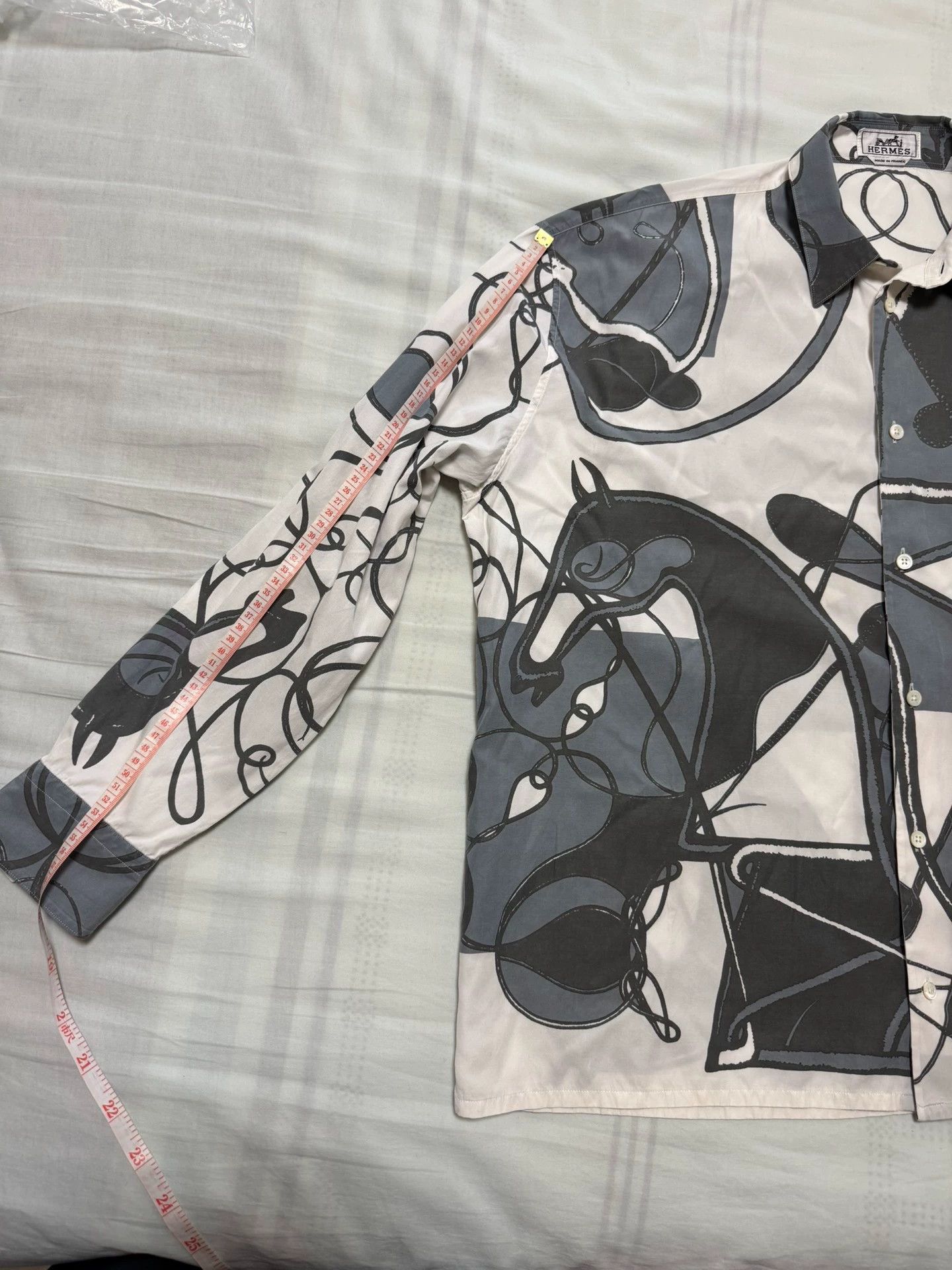 Hermes Hermes Silk Cotton Printed Shirt - dmc Size US L / EU 52-54 / 3 - 6 Thumbnail