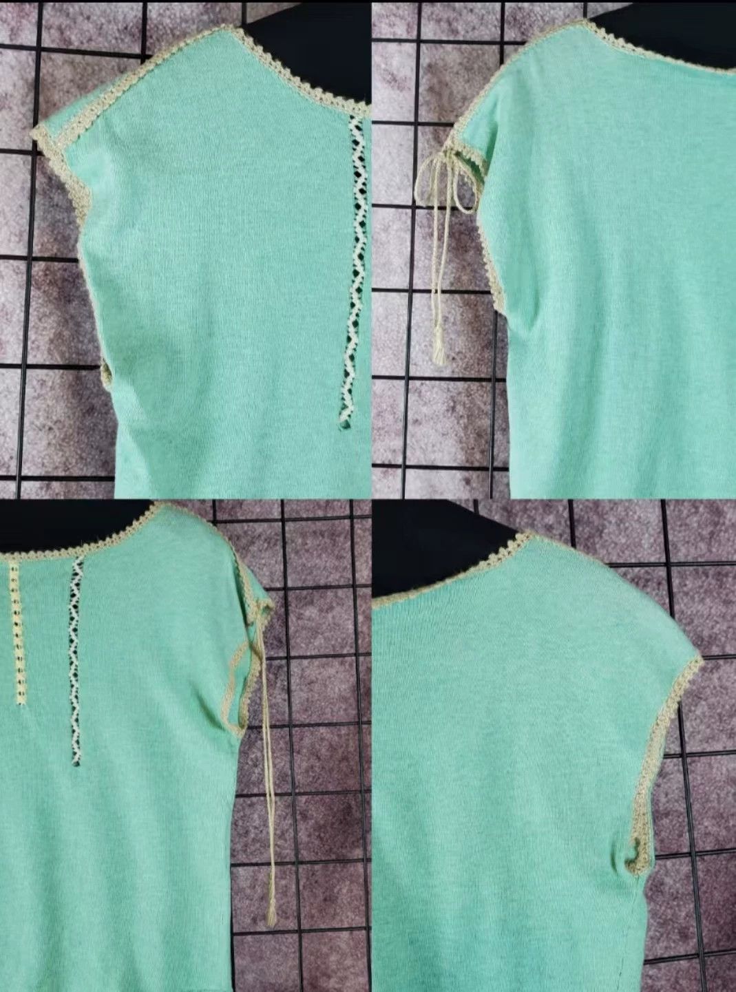 Burberry Vintage Burberry Crochet Short-Sleeve Top - dmc Size US M / EU 48-50 / 2 - 6 Thumbnail