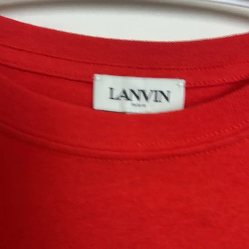 Lanvin Lanvin Red Cotton Men's T-Shirt 0089 Size US S / EU 44-46 / 1 - 4 Thumbnail