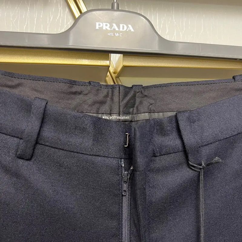 Neil Barrett NeIL Barrett Navy Wool Casual Pants for Men 0089 Size US 34 / EU 50 - 2 Thumbnail