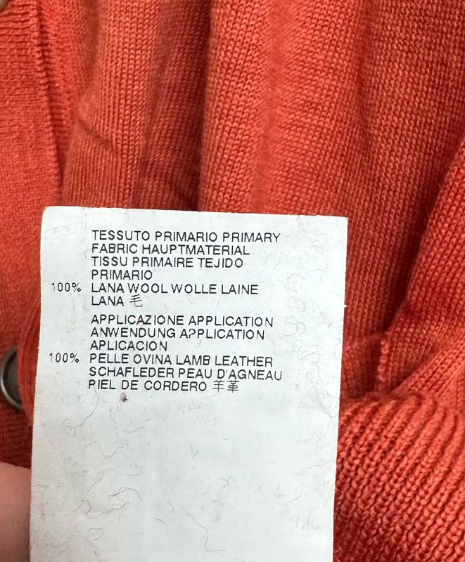 Maison Margiela Maison Margiela Orange Wool Men's Cardigan 0089 Size US M / EU 48-50 / 2 - 5 Thumbnail