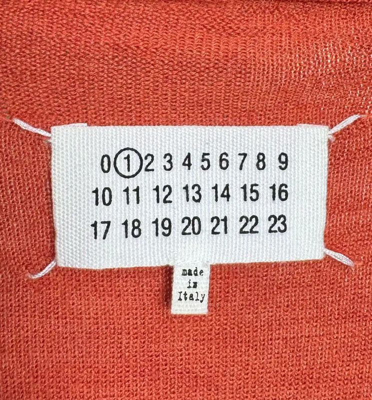 Maison Margiela Maison Margiela Orange Wool Men's Cardigan 0089 Size US M / EU 48-50 / 2 - 3 Thumbnail