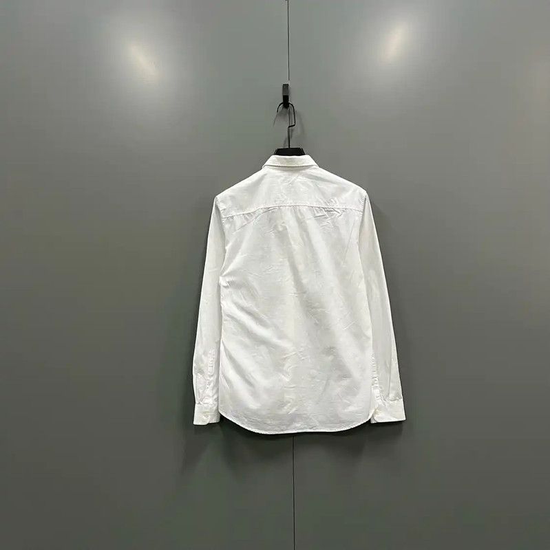 Versace Versace White Long Sleeve Shirt for Men 0089 Size US M / EU 48-50 / 2 - 2 Thumbnail