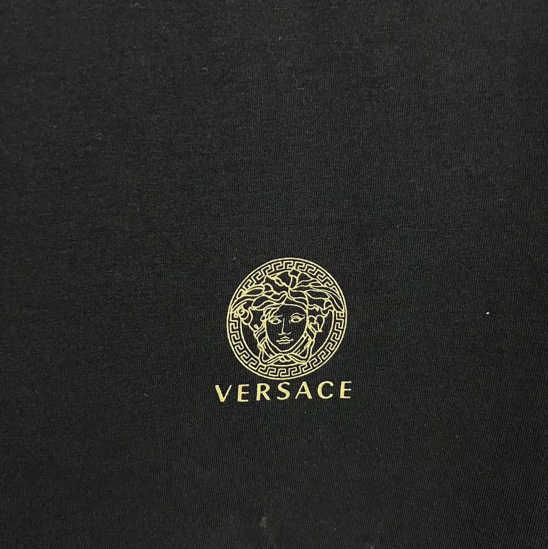 Versace Versace Black Cotton Blend Printed T-Shirt 0089 Size US M / EU 48-50 / 2 - 3 Thumbnail