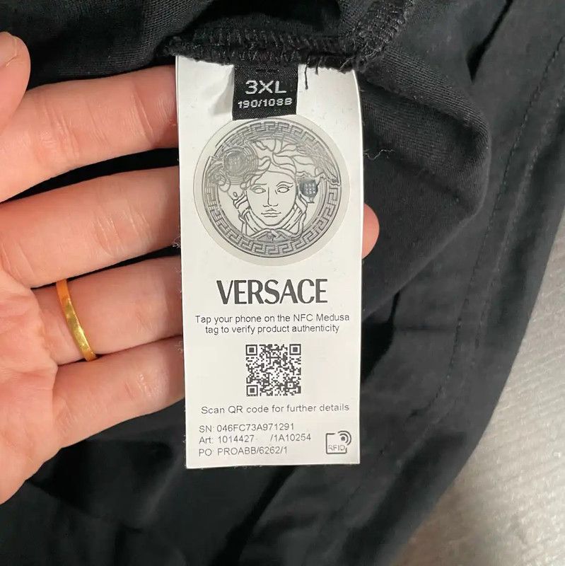 Versace Versace Black XXXL Men's T-Shirt 0089 Size US XXL / EU 58 / 5 - 4 Thumbnail