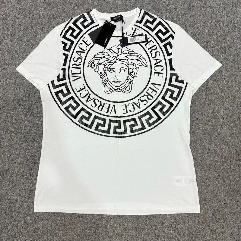 Versace Versace White Cotton Men's T-Shirt XXXL 0089 Size US XXL / EU 58 / 5 - 2 Thumbnail