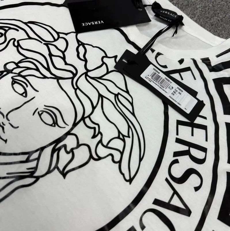 Versace Versace White Cotton Men's T-Shirt XXXL 0089 Size US XXL / EU 58 / 5 - 4 Thumbnail