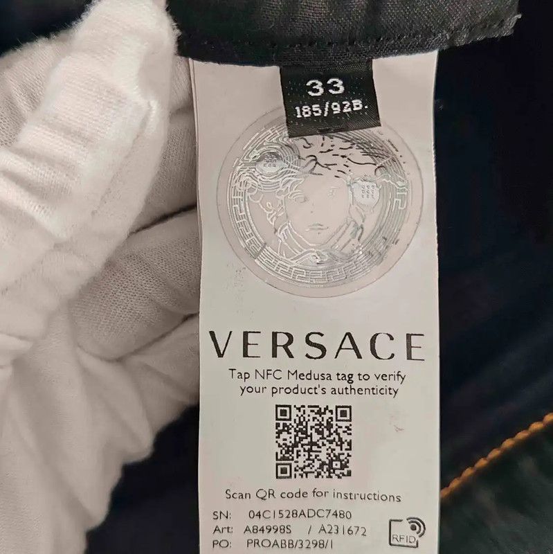 Versace Versace Men's Black Casual Pants 0089 Size US 32 / EU 48 - 6 Thumbnail