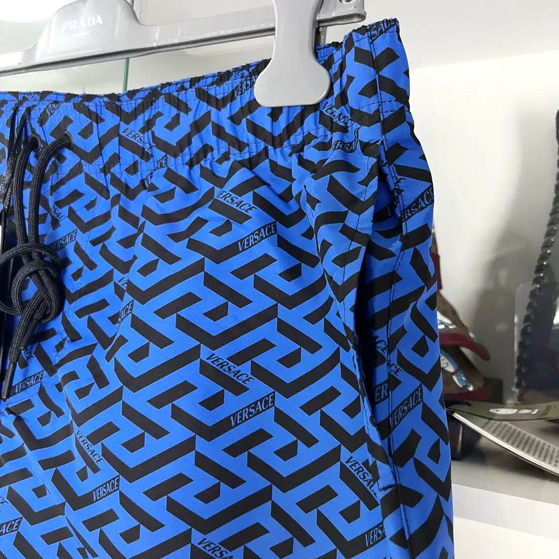 Versace Versace Summer Blue Printed Men's Casual Shorts 0089 Size US 30 / EU 46 - 3 Thumbnail
