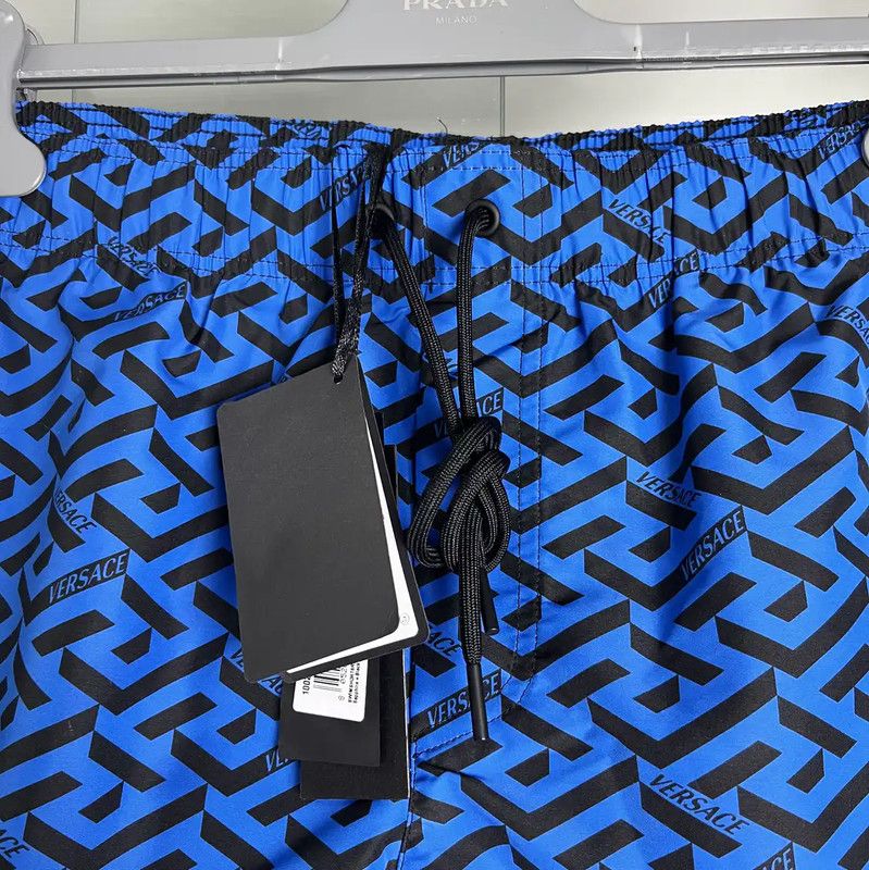 Versace Versace Summer Blue Printed Men's Casual Shorts 0089 Size US 30 / EU 46 - 2 Thumbnail