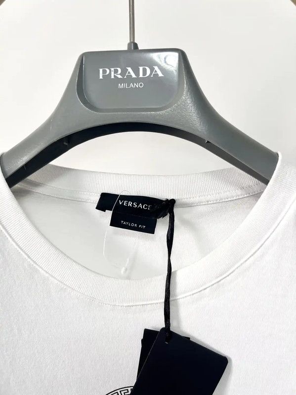 Versace Versace Men's Summer White Cotton T-Shirt 0089 Size US XXL / EU 58 / 5 - 2 Thumbnail