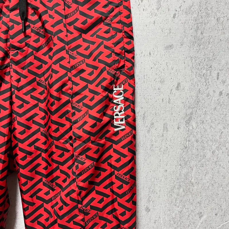 Versace Versace Red Embroidered Men's Casual Pants 0089 Size US 30 / EU 46 - 4 Thumbnail